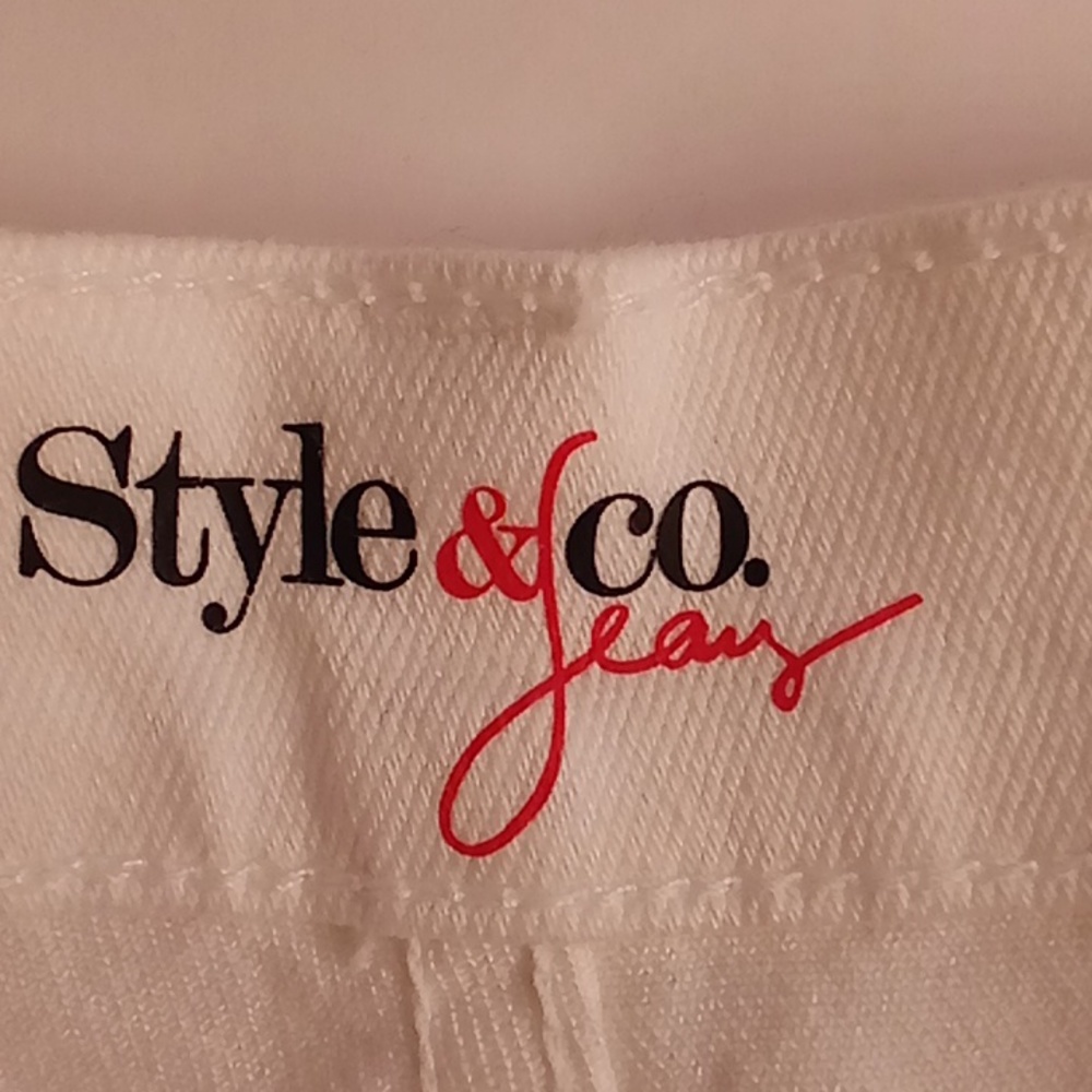 NEW Style&Co. Jeans Travel Beachy Party Size 10 Short White Color B6 - Picture 7 of 12